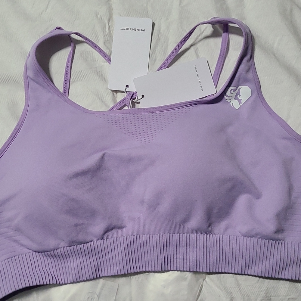 Lilac power seamless sports bra